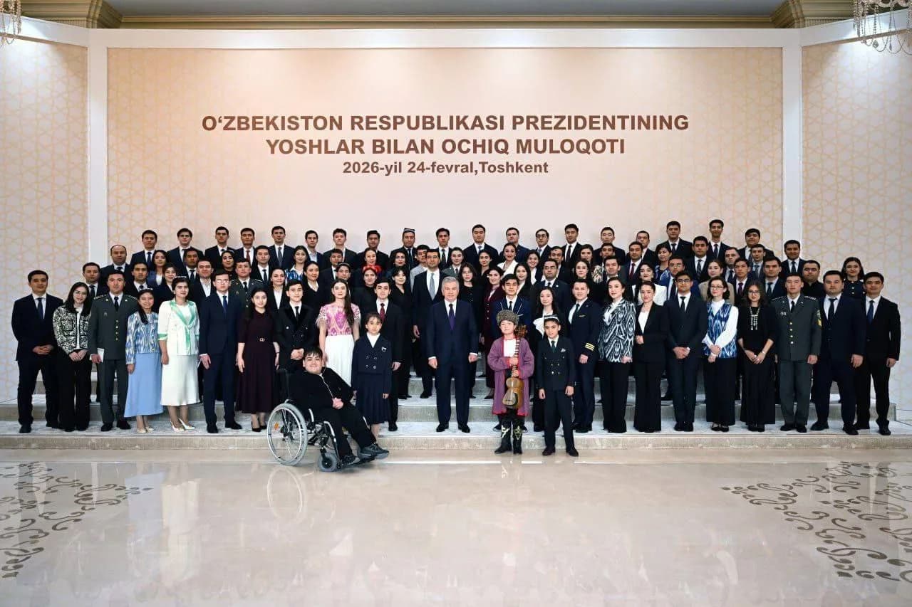 Group photograph at the February 2026 youth meeting in Tashkent